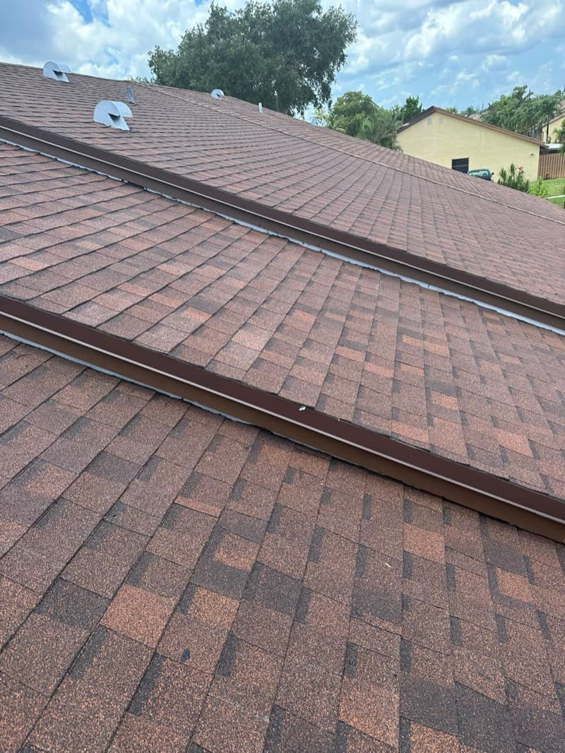 Completed shingle roof