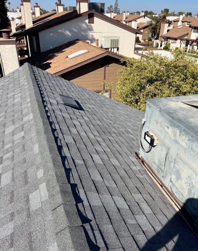 New shingle roof installation