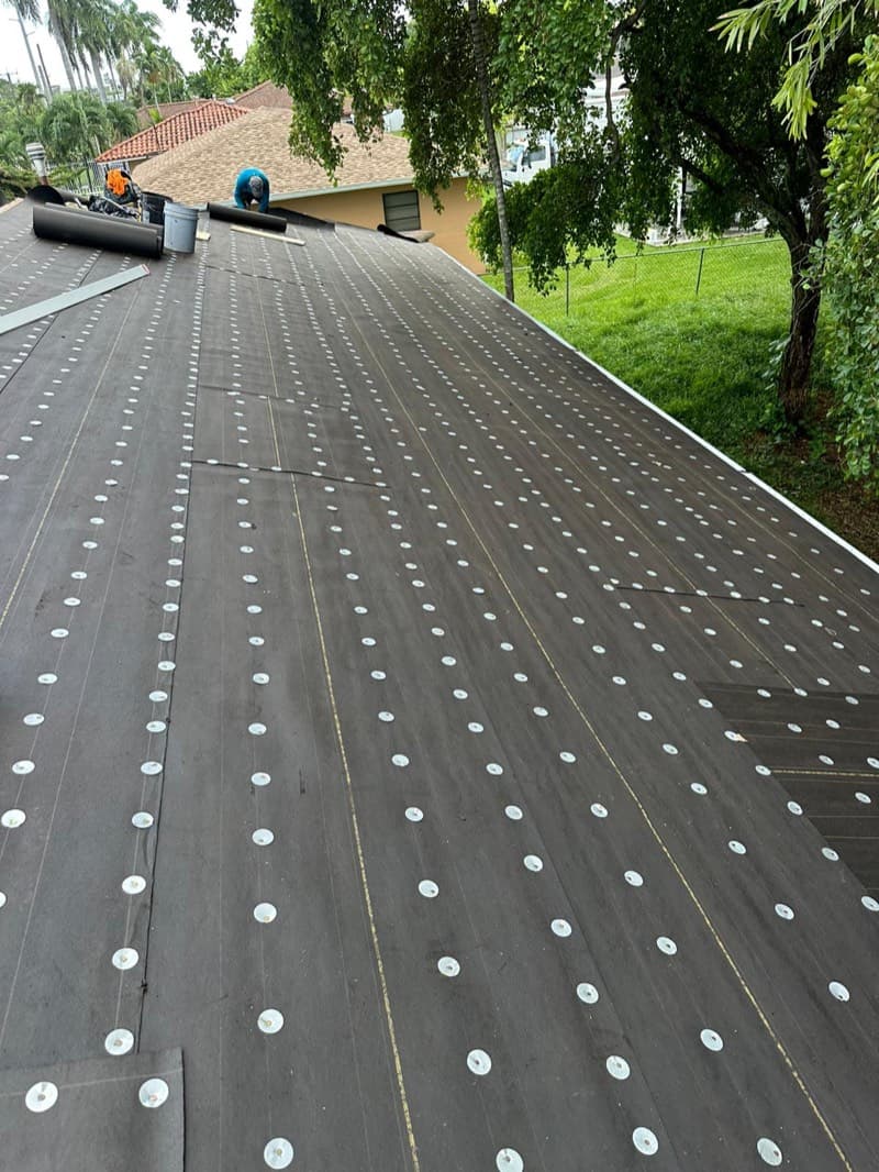 Underlayment installation with nail caps