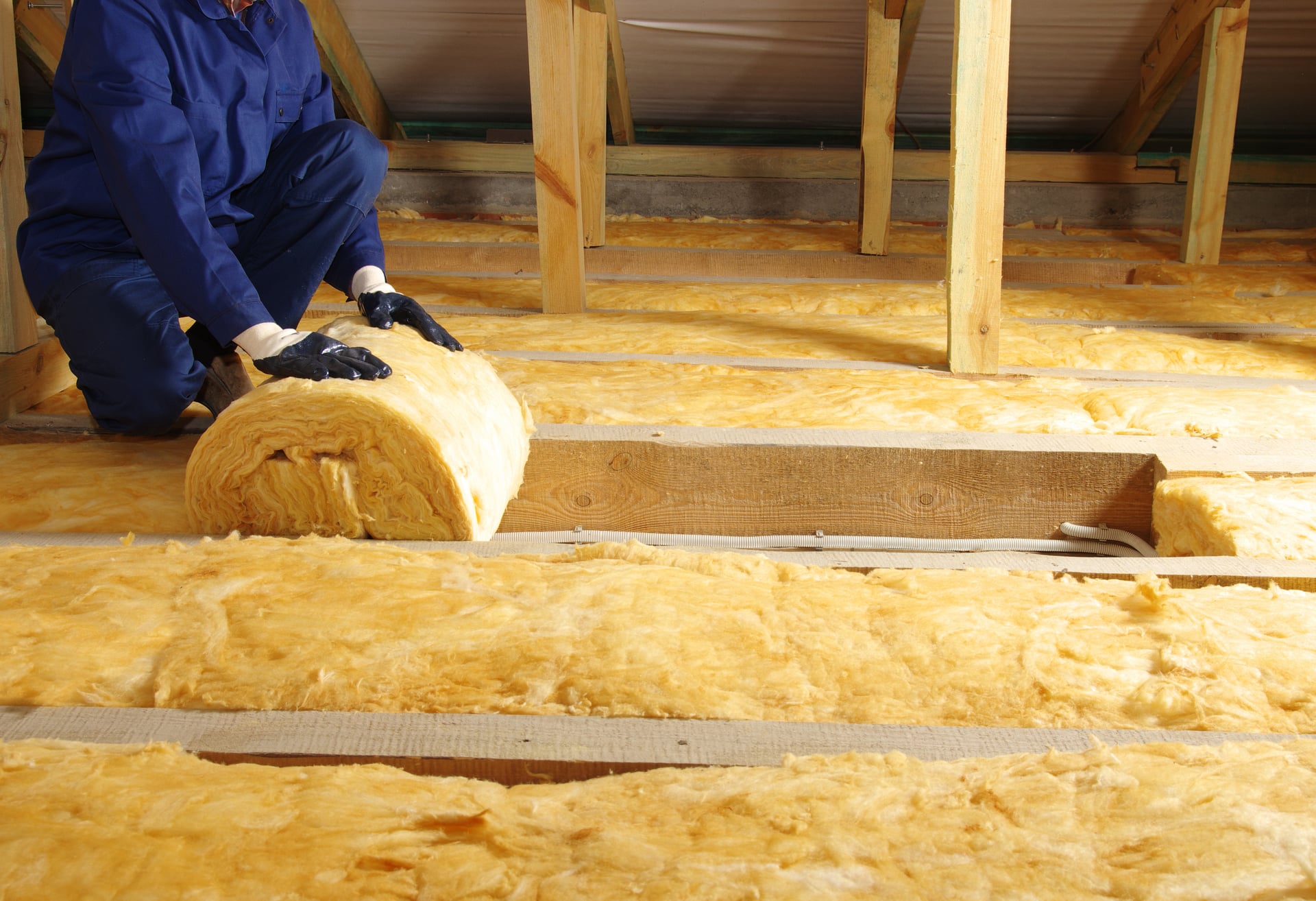 Attic insulation project